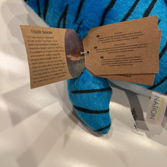 Aurora Destination Nation Tiger Shark 14" Plush NWT - Picture 6 of 10